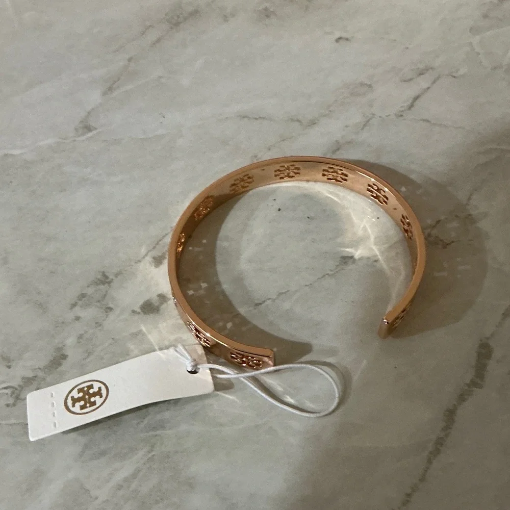 Tory Burch Rose Gold Pierce Cuff Bracelet (NWTs) - Picture 6 of 6
